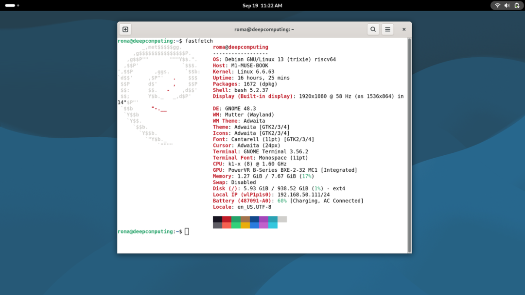 DC-ROMA RISC-V Laptop II 现已正式支持 Debian 13