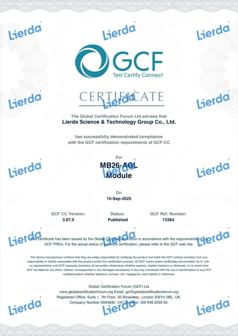 硬核认证加持！利尔达MB26模组叩开欧洲物联网市场大门