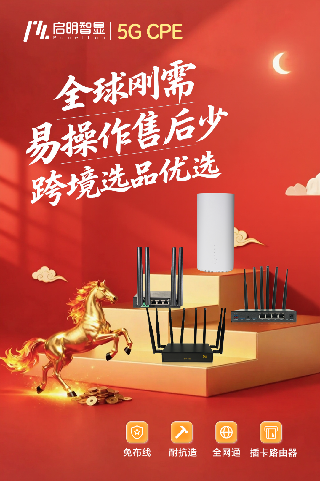 出海爆单新选择！启明智显5G CPE：全球刚需、售后省心！