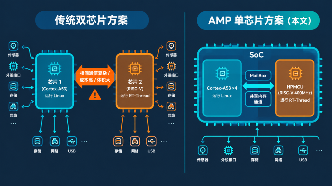 单芯片同时跑 Linux 与 RT-Thread:RV1126B的AMP异构方案完整拆解